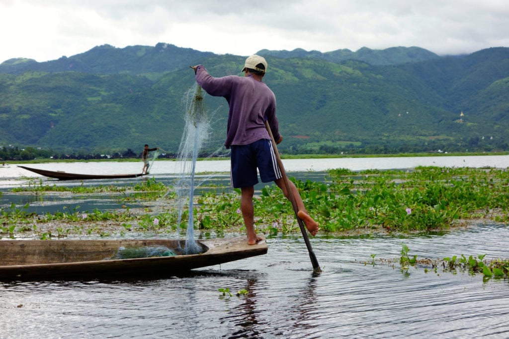 One legged fisherman Inle Lake