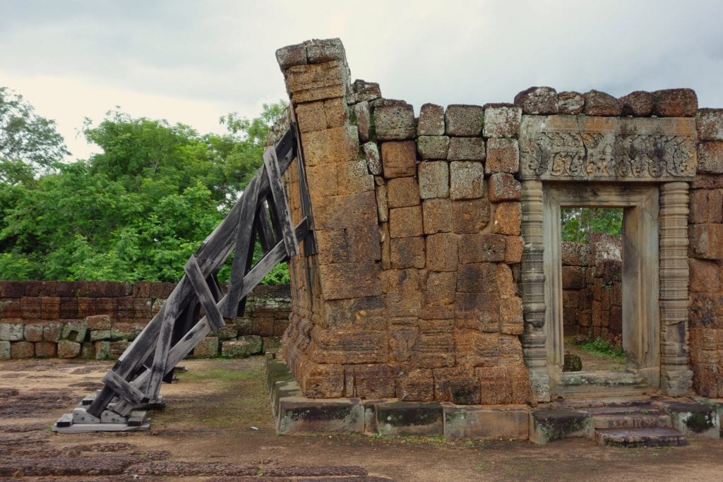 Angkor temple renovation