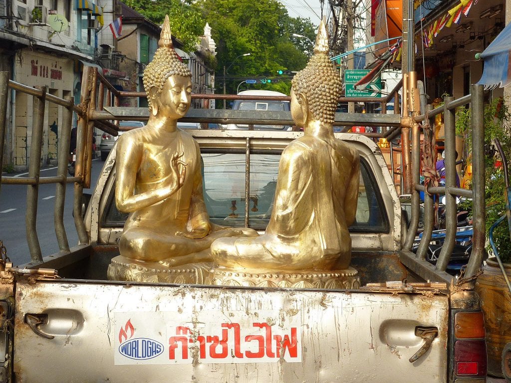 Buddha on truck