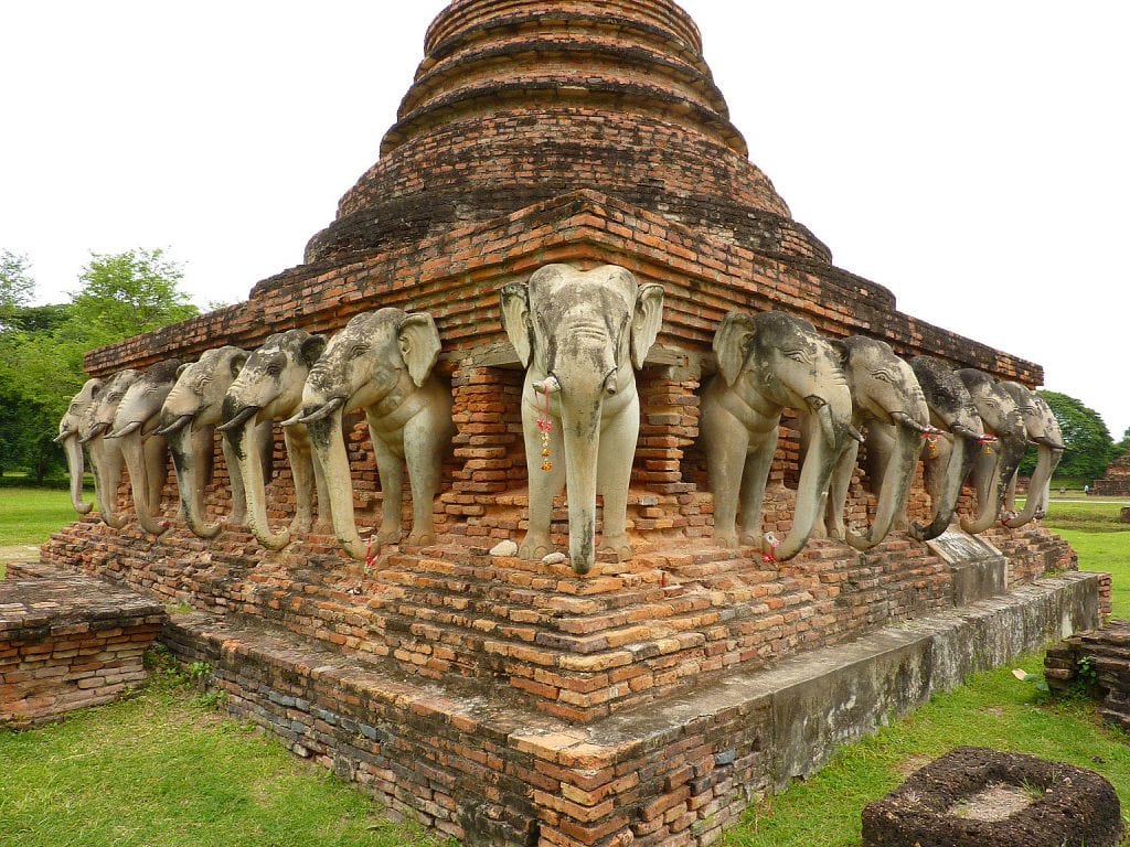 Elephant temple Sukhothai