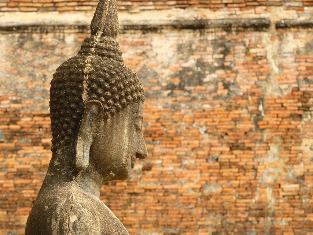 Buddha brick wall