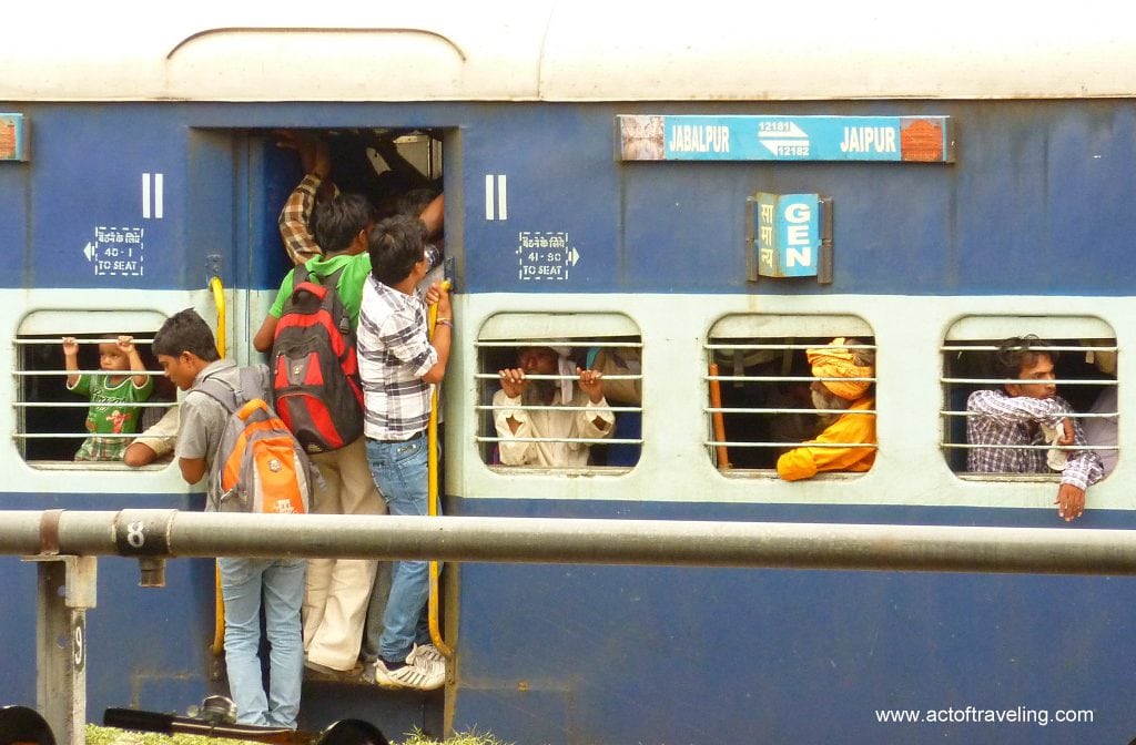 Volle trein India