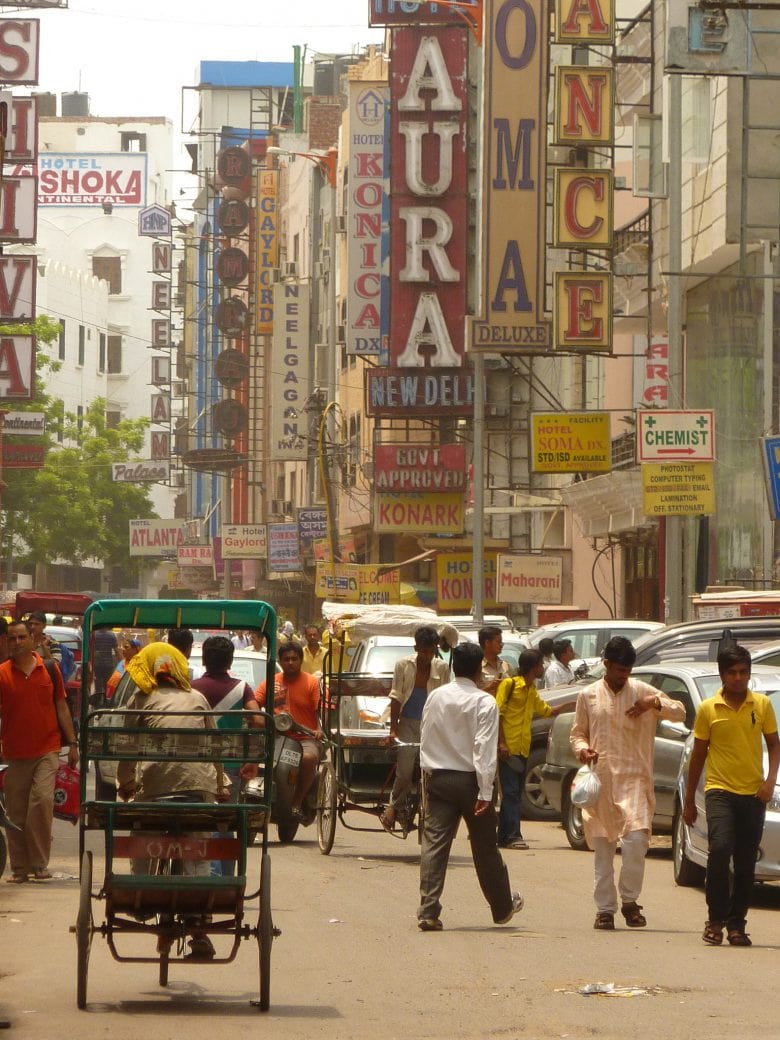 Street scene Delhi India