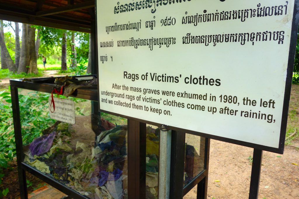 Victims clothes Killing Fields